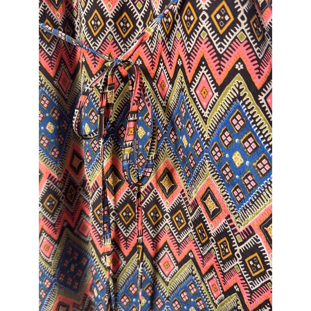 I LOVE H81 Los Angeles Womens Medium Multicolor Diamond Print Dress Sleeveless - Picture 3 of 7